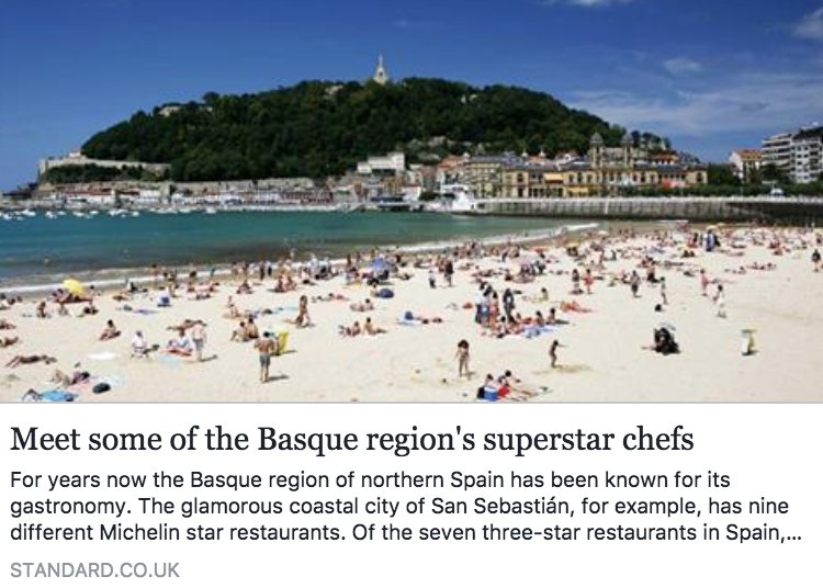 Basquetour_eus's tweet photo. Nuestra gastronomía como reclamo turístico internacional en @standardnews 🍽️ https://t.co/7zBoRl2hXj https://t.co/35MMaYLjKd