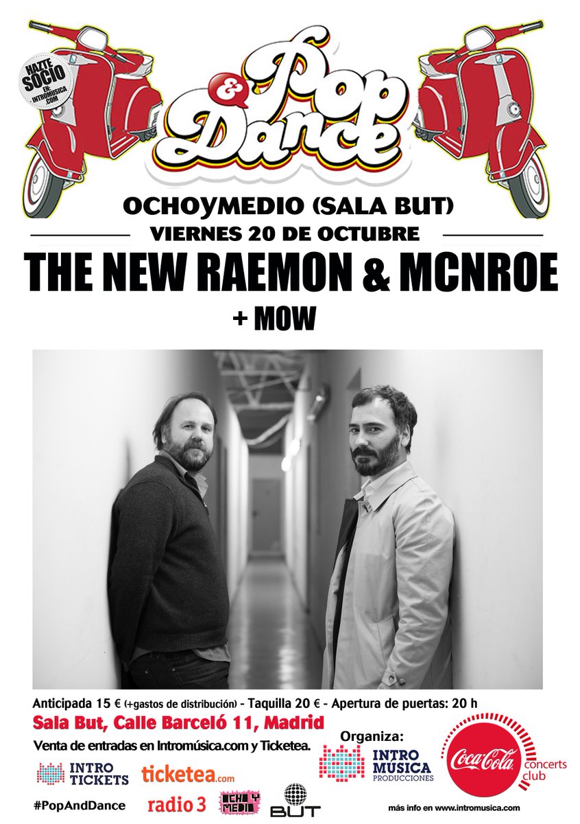¡Este viernes 20/10 FIN DE GIRA de <a href="/thenewraemon/">The New Raemon</a> &amp; <a href="/McEnroe_Banda/">McEnroe_Banda</a> en <a href="/ochoymedioclub/">Ochoymedio</a>! Artista invitado: <a href="/mow_woman/">MOW</a> ticketea.com/entradas-conci…