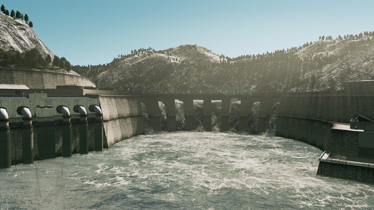 FreshpopcornYT's tweet photo. Here's some more photos of the dam project. The game has developed into something really special thanks to modders! This is just the start! https://t.co/s7YbRSu0AG