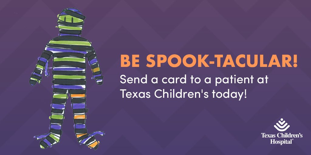 TexasChildrens's tweet photo. Make Halloween spook-tacular for our patients by sending a personalized card! Put a boo-tiful smile on their face: https://t.co/ggKE2SZgct https://t.co/3NPVpaB13U