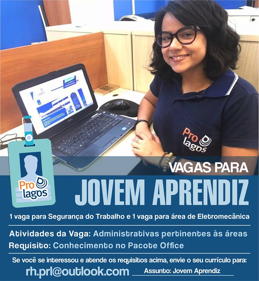 Prolagos's tweet photo. Tem até 24 anos, procura uma oportunidade de trabalho e não tem muita experiência? Não perca essa oportunidade! #JovemAprendiz #Prolagos https://t.co/ZfEgoGR0gP