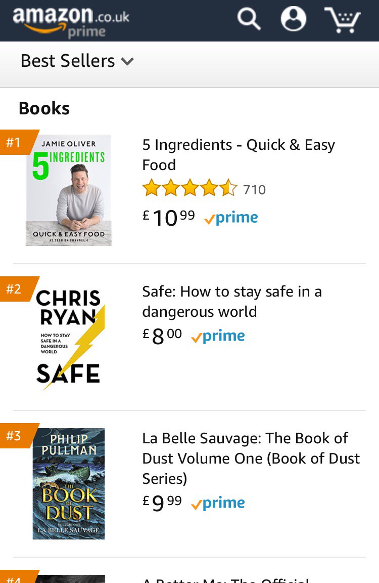 Amazing to see @exSASChrisRyan at the top of the Amazon chart this afternoon!
