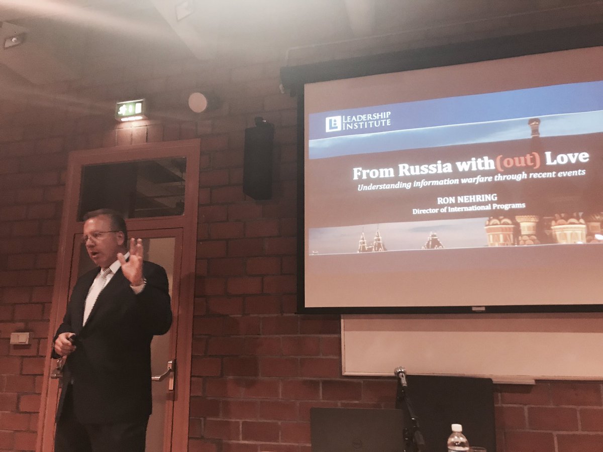 From #russia with(out) love - @RonNehring @LeadershipInst about #CyberSecurity #disinformation #FakeNews #USElection2016