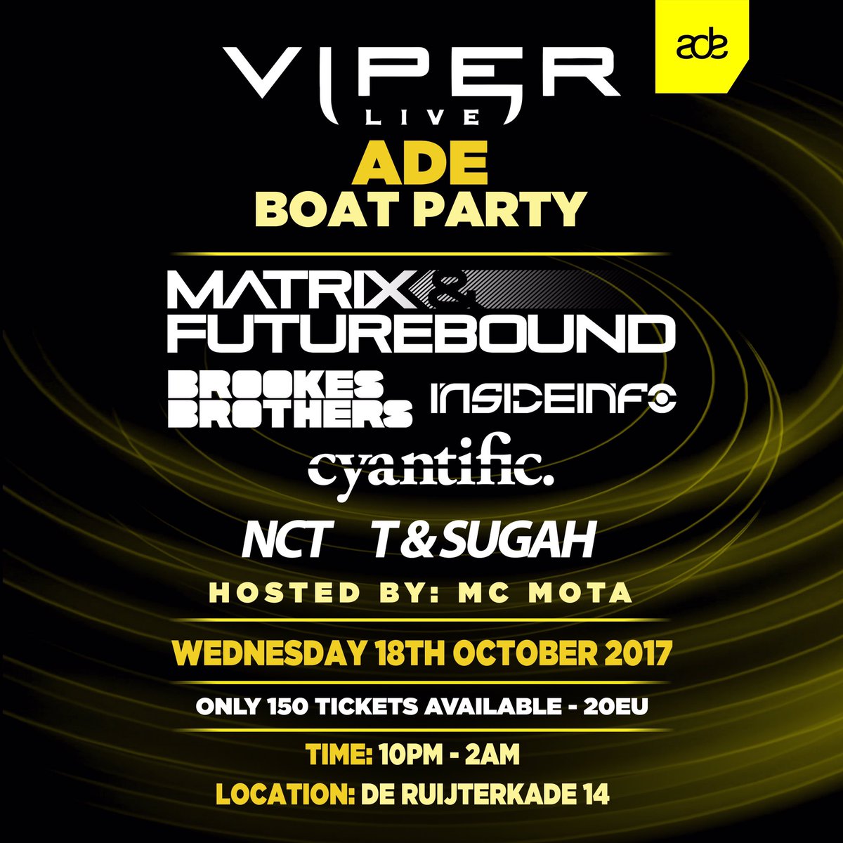 matrixandfuture's tweet photo. On our way to @ADE_NL for a week of industry bizz & to throw it down @ the Viperโดboat party which sets sale tmw @ 9.30pm. #letsgetwavey https://t.co/ELZWRRsLcF