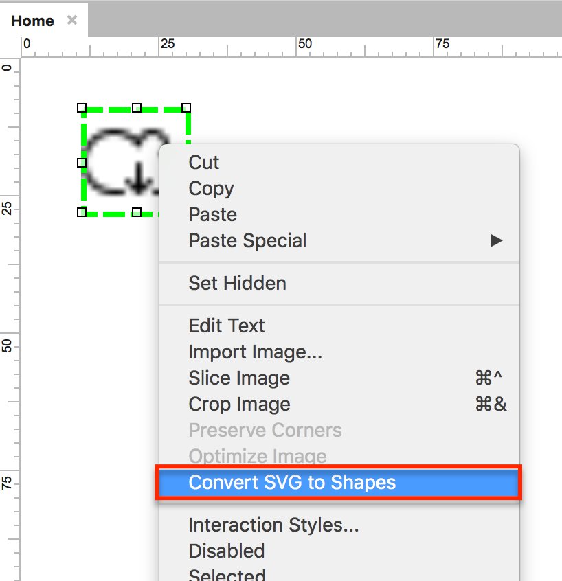 Download Axure On Twitter Hi Rainer After Importing An Svg You Ll Want To Convert It To Shapes Via Right Click Convert Svg To Shapes To Get The Sharp Appearance Https T Co Rctru6yja8