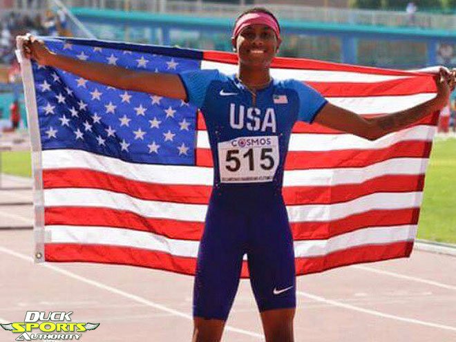 DuckSports's tweet photo. Nation's No. 1 HS hurdler Eric Edwards details commitment to @OregonTF Favorite Duck? No shock: @DevonAllen13 https://t.co/IJA7tCIAE2 Free https://t.co/1bX9ppIETn