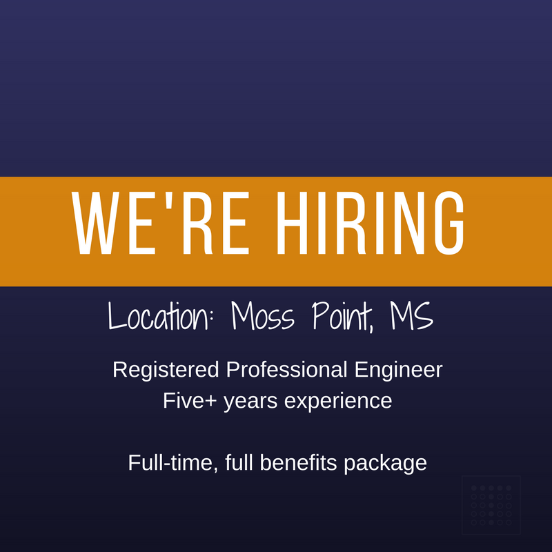#Hiring in Moss Point, MS.  Looking for #engineer with 5 years experience &amp; desire to improve communities. #jobs bit.ly/2gLYXmA