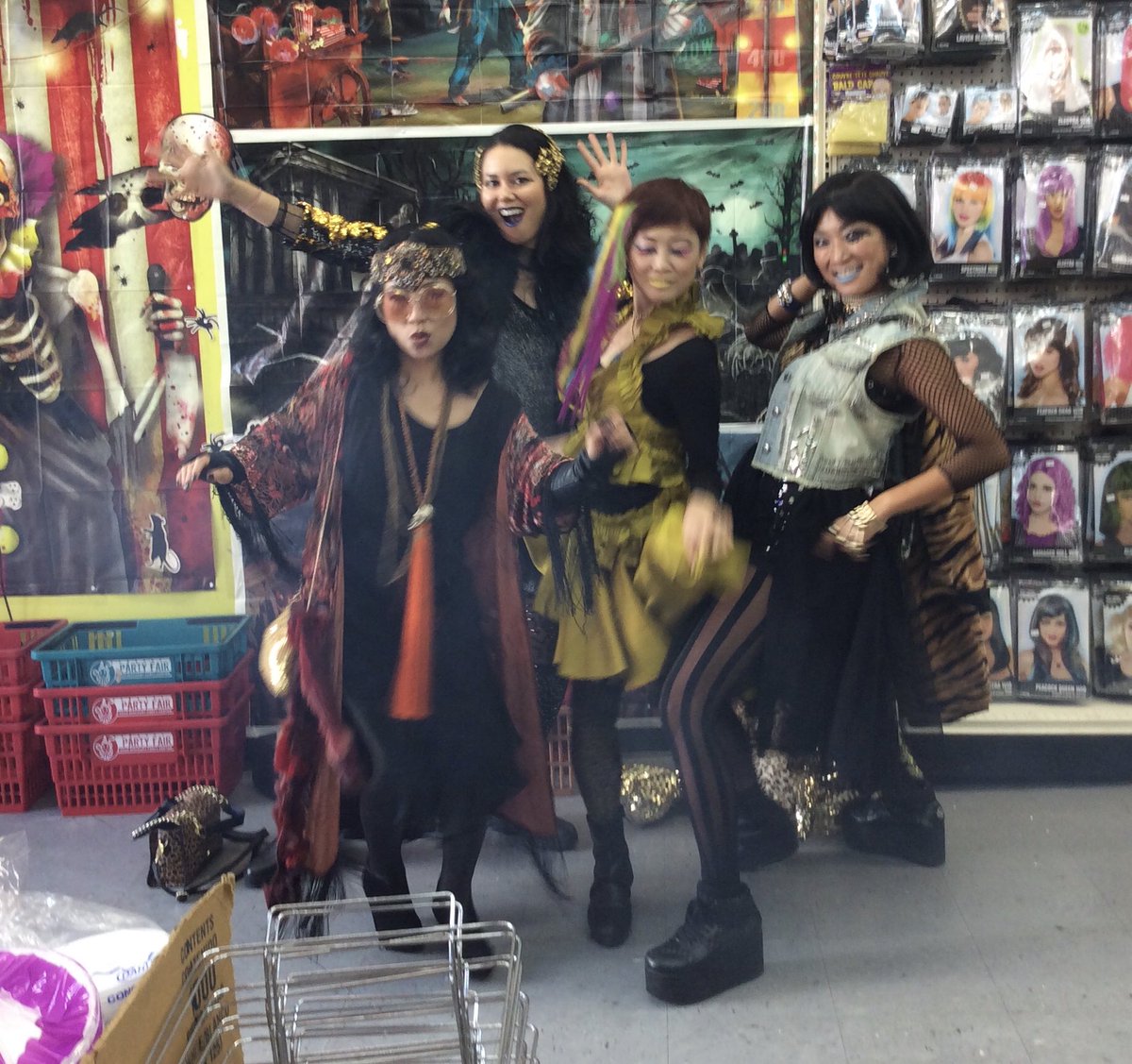PartyFairBush's tweet photo. Bklyn band, Hard Nips visits Party Fair Bushwick! #hardnips #brooklyn #halloweencostumes #williamsburg #hardnips #indiband #music https://t.co/jWTdTpoZEY