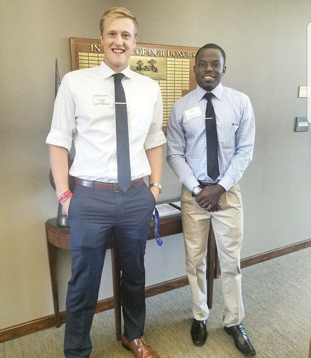 ESUHornetsTFXC's tweet image. RS Seniors Payson Maydew @PaysonMaydew &amp;amp; Duke Tibbs @_RunDMT being awarded as Capitol Federal Scholars! #ESUTF