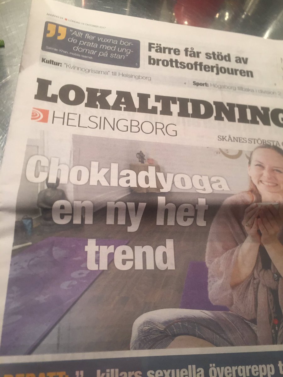 Och så lite chokladyoga ovanpå det. Kan inte töma brevlådan för ofta känner jag.
