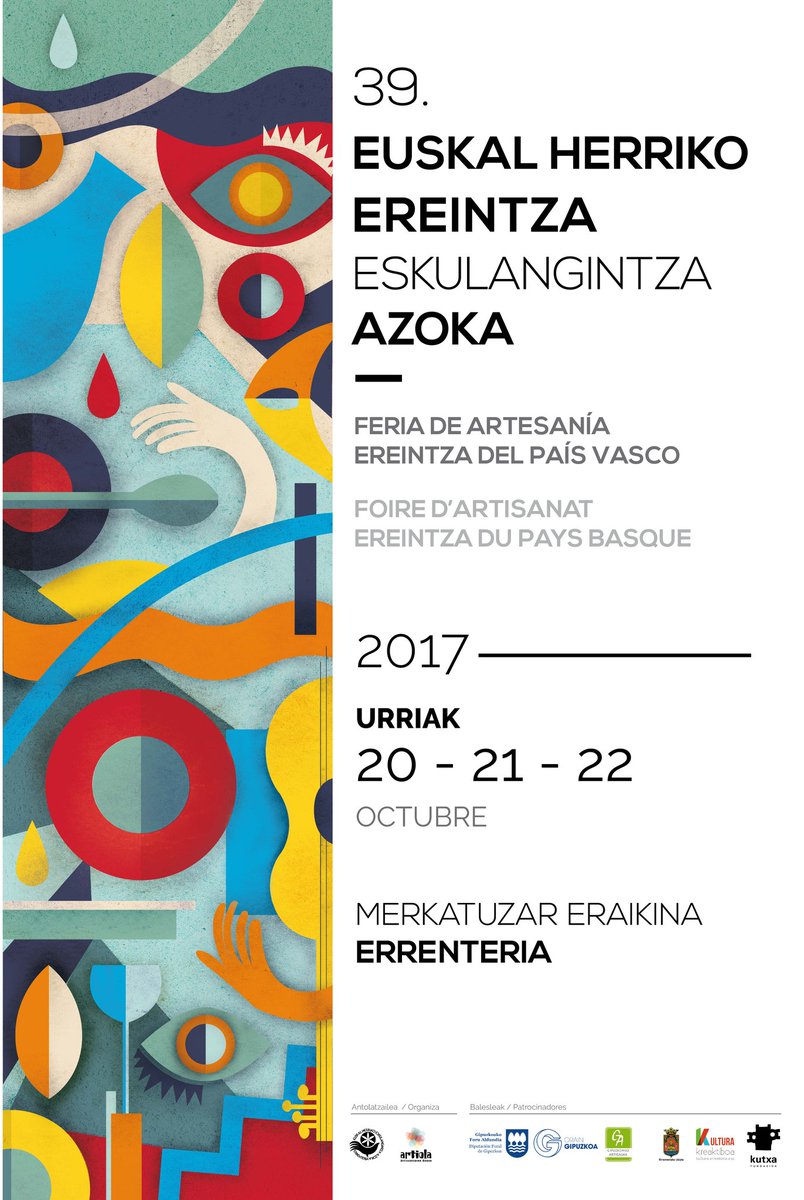 artiolan's tweet photo. Hemen da 39. Euskal Herriko "Ereintza" eskulangintza azoka! Zatoz asteburu honetan Errenteriako Merkatuzarrera! #errenteria #artisautza https://t.co/wPUfG3uAbb