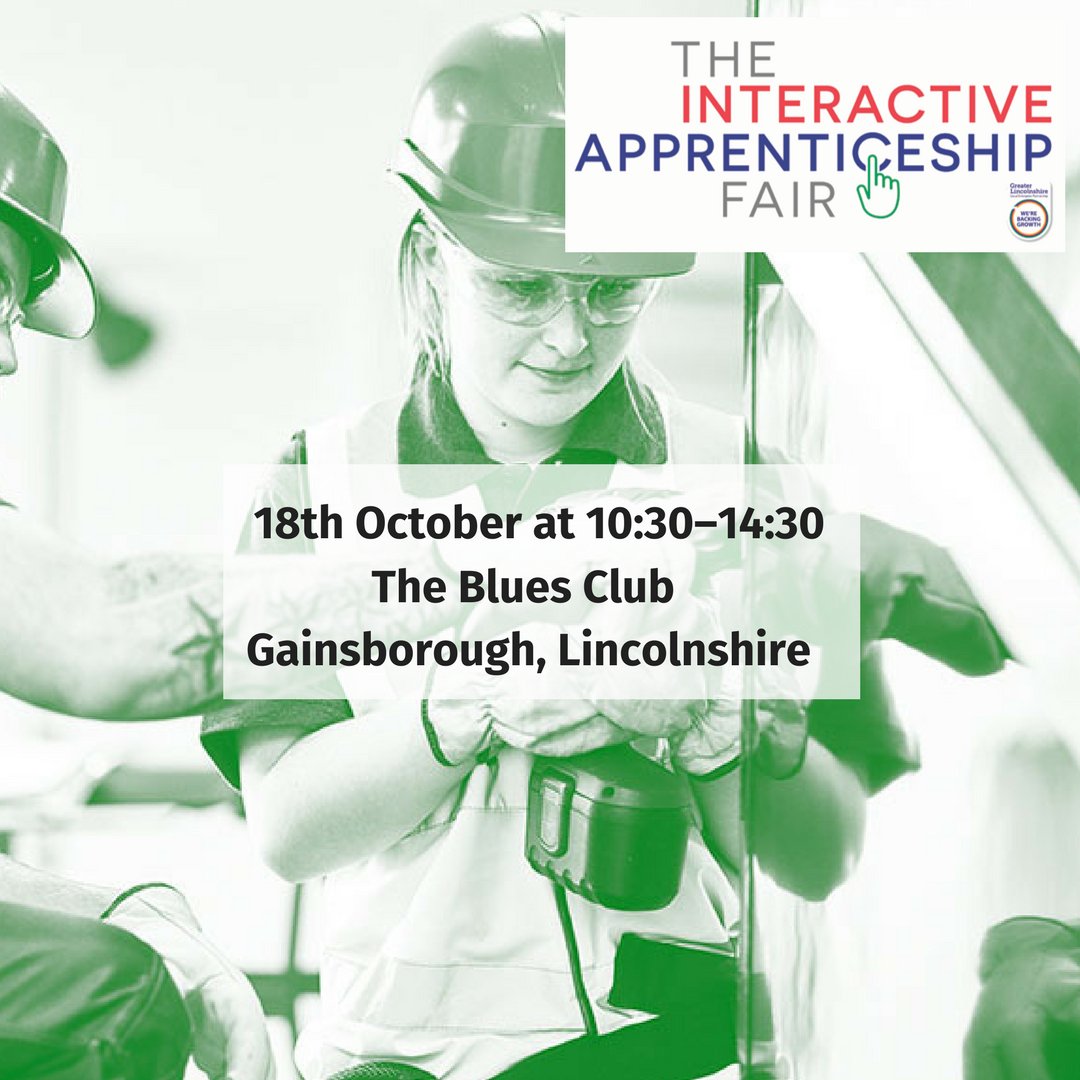 Apprentice_Fair's tweet image. Pop along to the Interactive Apprenticeship Fair in Gainsborough, tomorrow at @the_blues_club 10:30-14:30. buff.ly/2yrpwa4