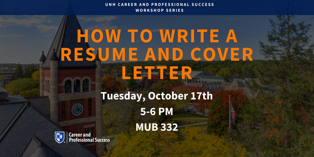UNHCaPS's tweet photo. Want to make sure your Resume and Cover Letter are up to par?Come by @UNH_MUB tonight, 5-6, to speak to #UNHCaPS and know the do's &amp; don'ts! https://t.co/2HDZb2K1FY