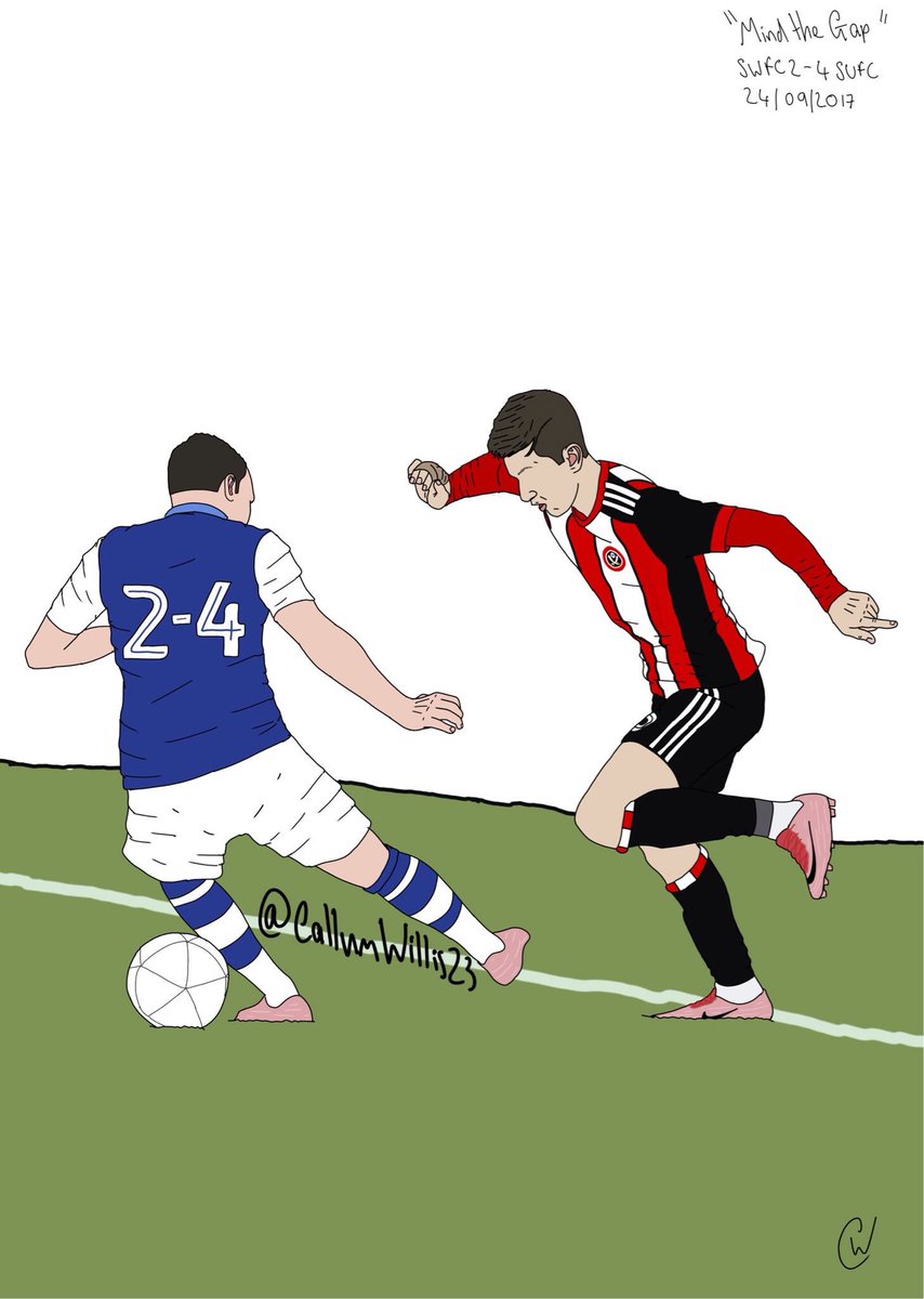 neshfox's tweet photo. To celebrate Brooks signing a new contract, I’ll be giving away one of my ‘Mind the Gap’ prints. RT this to enter. #sufc #twitterblades https://t.co/QOdW3yPA8y
