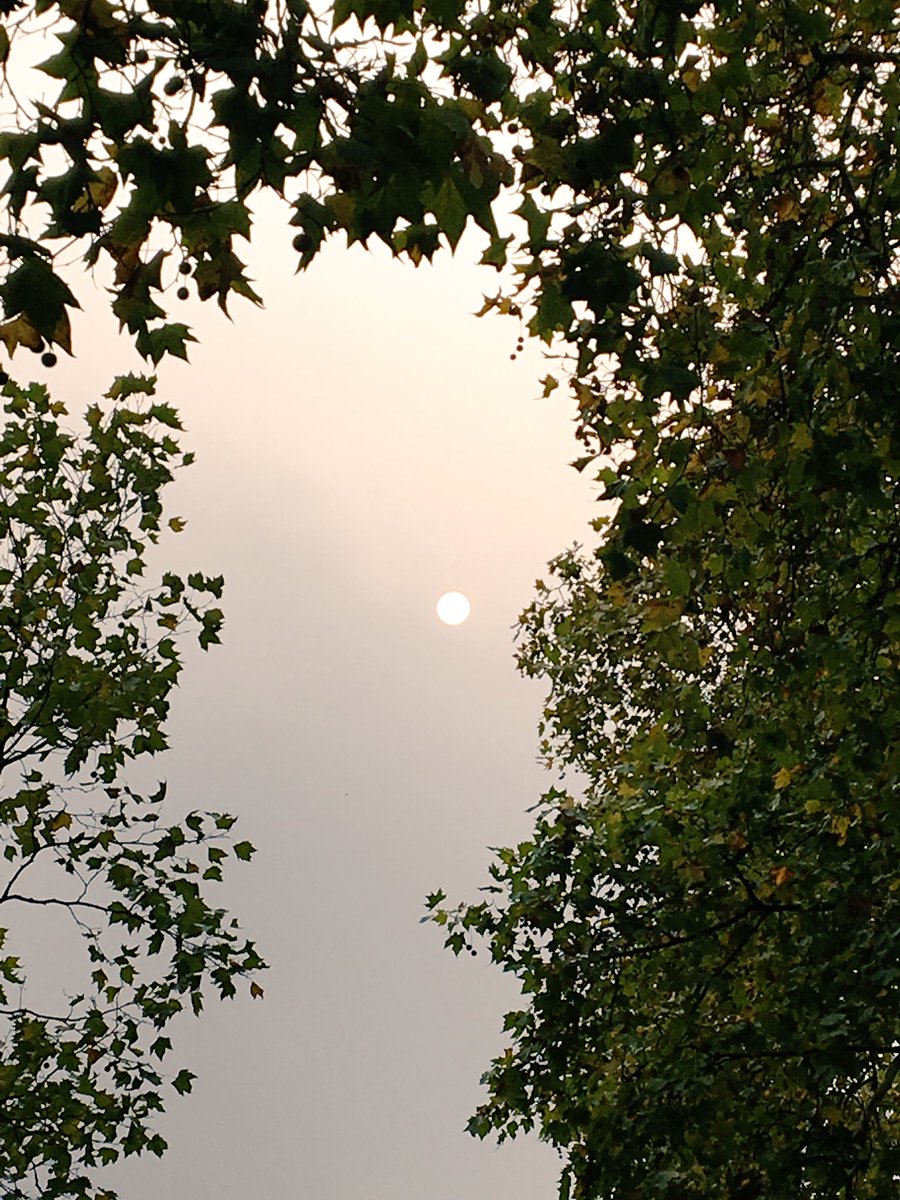 The red sun over <a href="/ShepherdMkt/">Shepherd Market London</a> has gone today. Still looks quite spooky though.