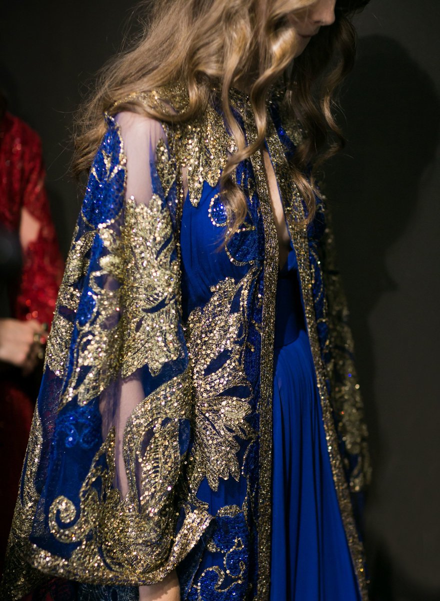 ElieSaabWorld's tweet photo. Like a feminine armor, long voluminous sleeves carefully sculpt the arms #ATaleOfFallenKings https://t.co/FS5Sy5D7t5