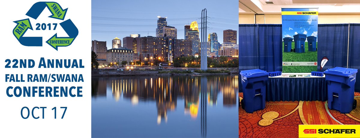 SSISCHAEFER's tweet photo. Brett Belda is at #RAMSWANA2017 ready to talk waste carts, #recycling, and #sustainability. You can find SSI SCHAEFER in the Minnesota Room at Booth 34! https://t.co/cOjYVl52cm
