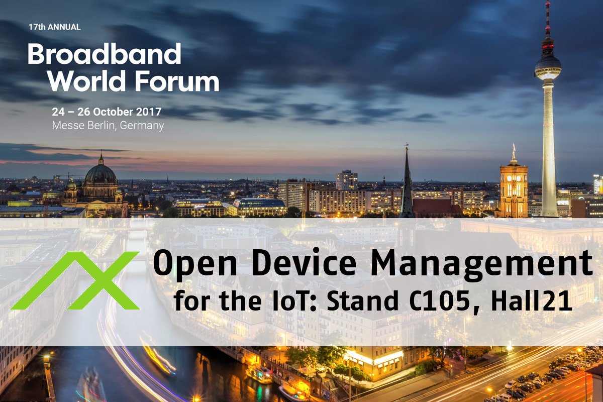 axiros1's tweet photo. Any Device. Any Protocol. Any Service. We Manage All The Things!
Meet Axiros @BBWorldForum to talk #TR069 #OpenDeviceManagement #IoT https://t.co/xXKtJmG10i
