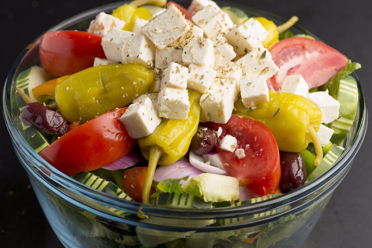 🇬🇷Enjoy our delicious Greek Salad today for lunch - using the finest &amp; freshest ingredients - #GetFamous!