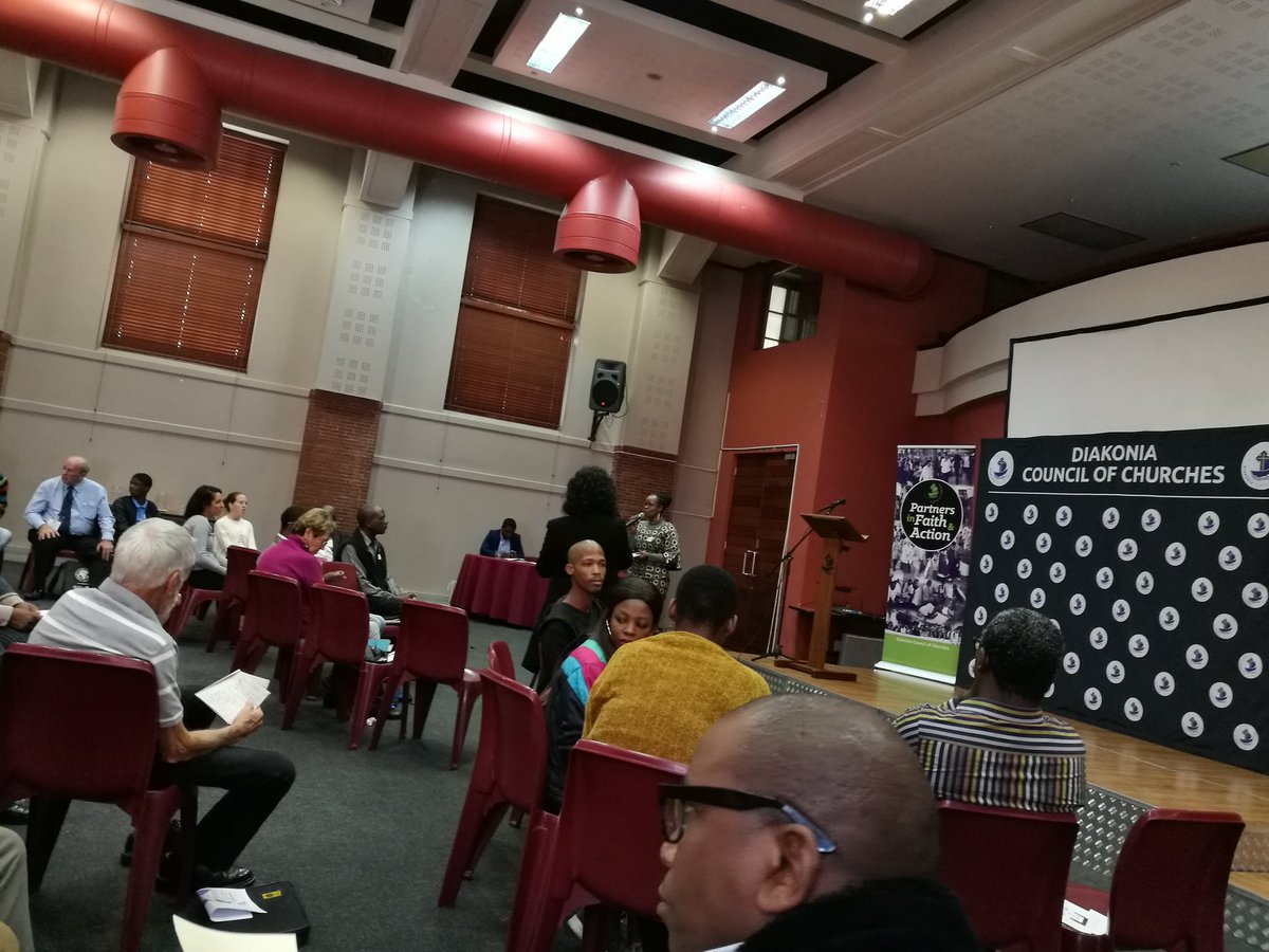 AmandaJAdams2's tweet photo. "State capture and Zuma' disloyalty, the tsumani" says south africa socio-political climate analyst.  Conversations@Diakonia https://t.co/mhgMBb3iUh