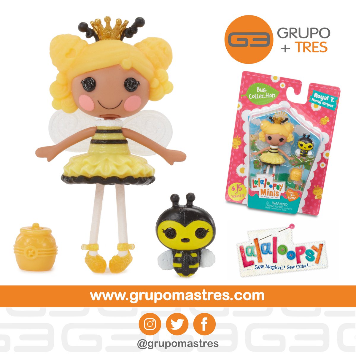 grupomastres's tweet photo. Lo nuevo que viene a @grupomastres es lo que pedían las pequeñas de la casa. Lalaloopsy Minis y muchas sorpresas más... #ElValorDelJuego 🦋🐝 https://t.co/VP1A3LMREJ