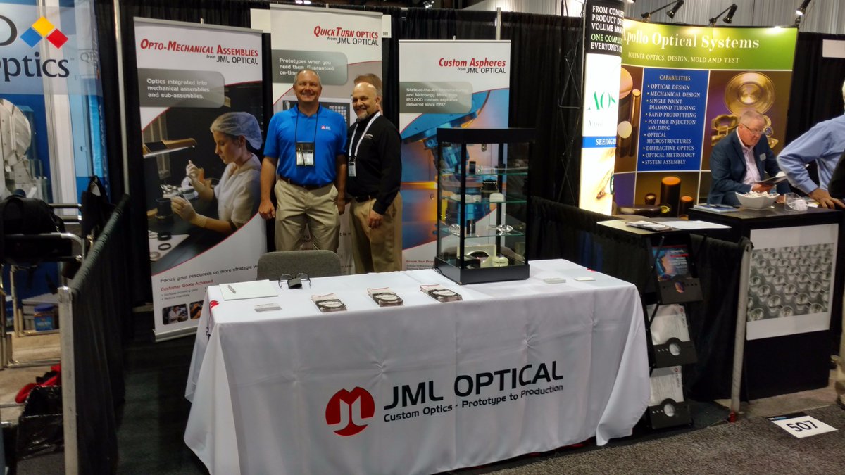 The JML team is at Rochester, NY's Optifab show this week - stop by booth 509 and talk to Chris and Mark! #spieoptifab