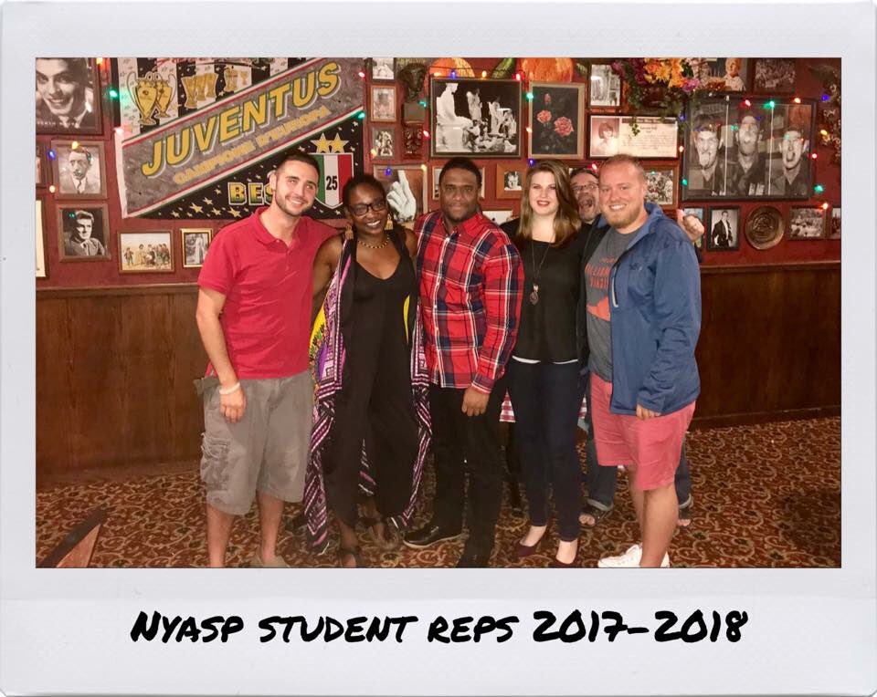 Scheeatow's tweet photo. My students and I are happy to host the Student Strand @nyasp #nyasp2017. #RacePovertyIdentity #socialjustice #schoolpsy https://t.co/Ai3scRmbVv