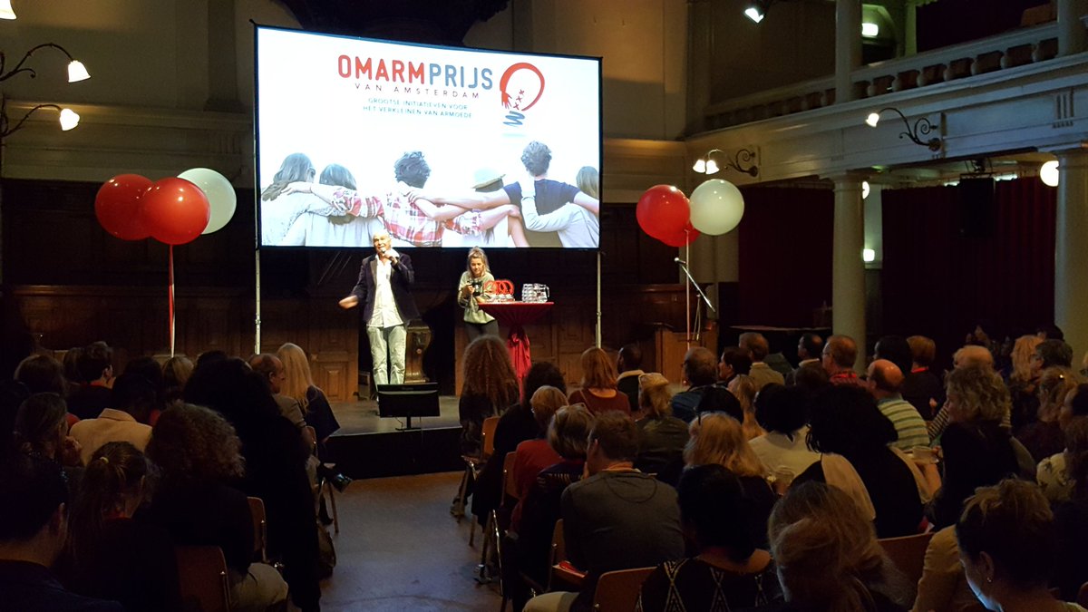 Omarmprijs 2017 vanuit De Rode Hoed in Amsterdam. #samenwerken #kansenvooriedereen #verbinden <a href="/OlympiaNL/">Olympia</a> <a href="/AmsterdamNL/">Gemeente Amsterdam</a>