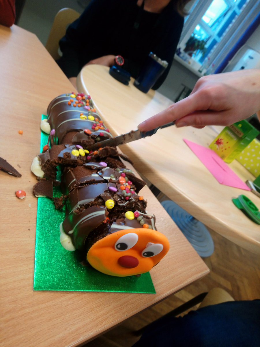 ChemWithRachel's tweet photo. It's @JustEadaoin birthdayyyyy #LabCake #21Again #CatapillarCake https://t.co/c1ykEZhdcB