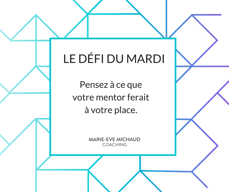 MeMichaud's tweet photo. Face à une situation de doute, faire comme si vous étiez à sa place élargira vos choix. Qui sont vos inspirations ?💡 #mentor #coaching https://t.co/f1eupNdntY