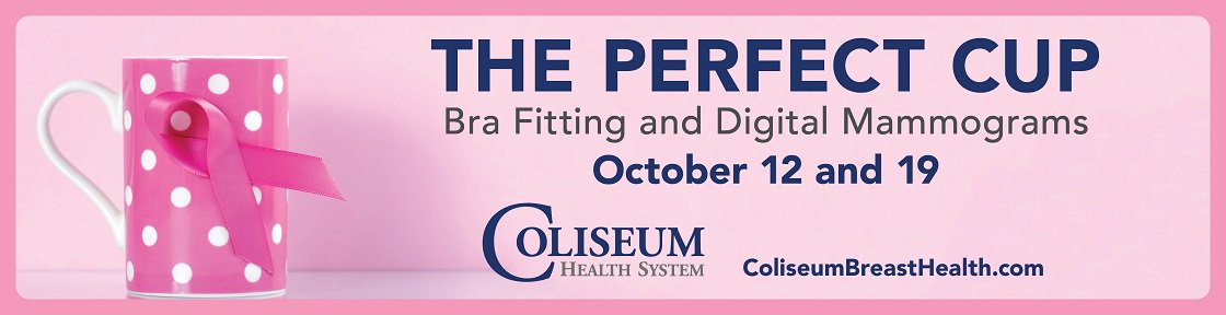 Join @ColiseumHealth on October 19 for a bra fitting and digital mammogram! ow.ly/22gG30fUtrf #RethinkPink #FightLikeAGirl #BCA