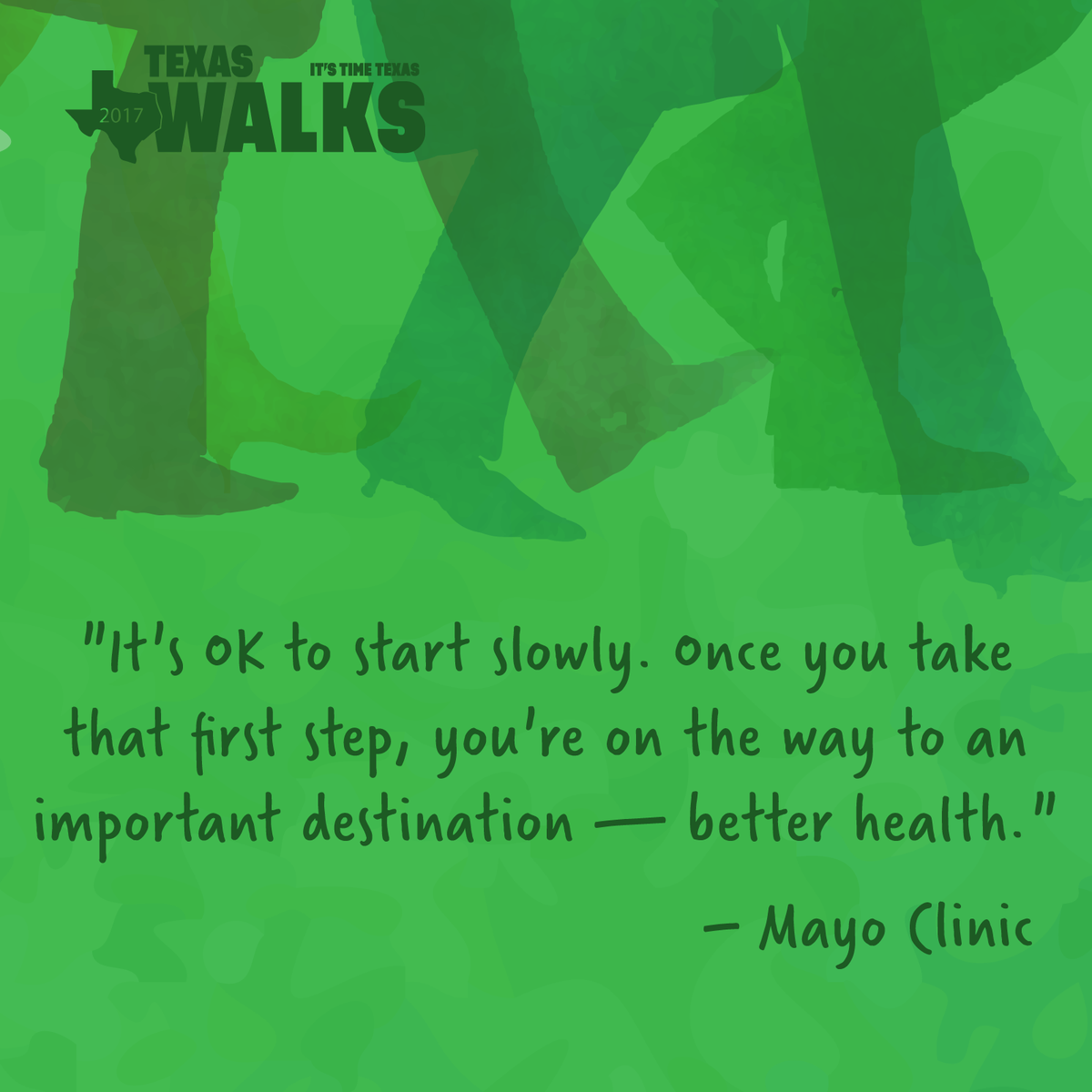 Ease into a new walking routine with #TexasWalks on 10/20 at 10am. Walking in 10-minute increments boosts your daily physical activity!
