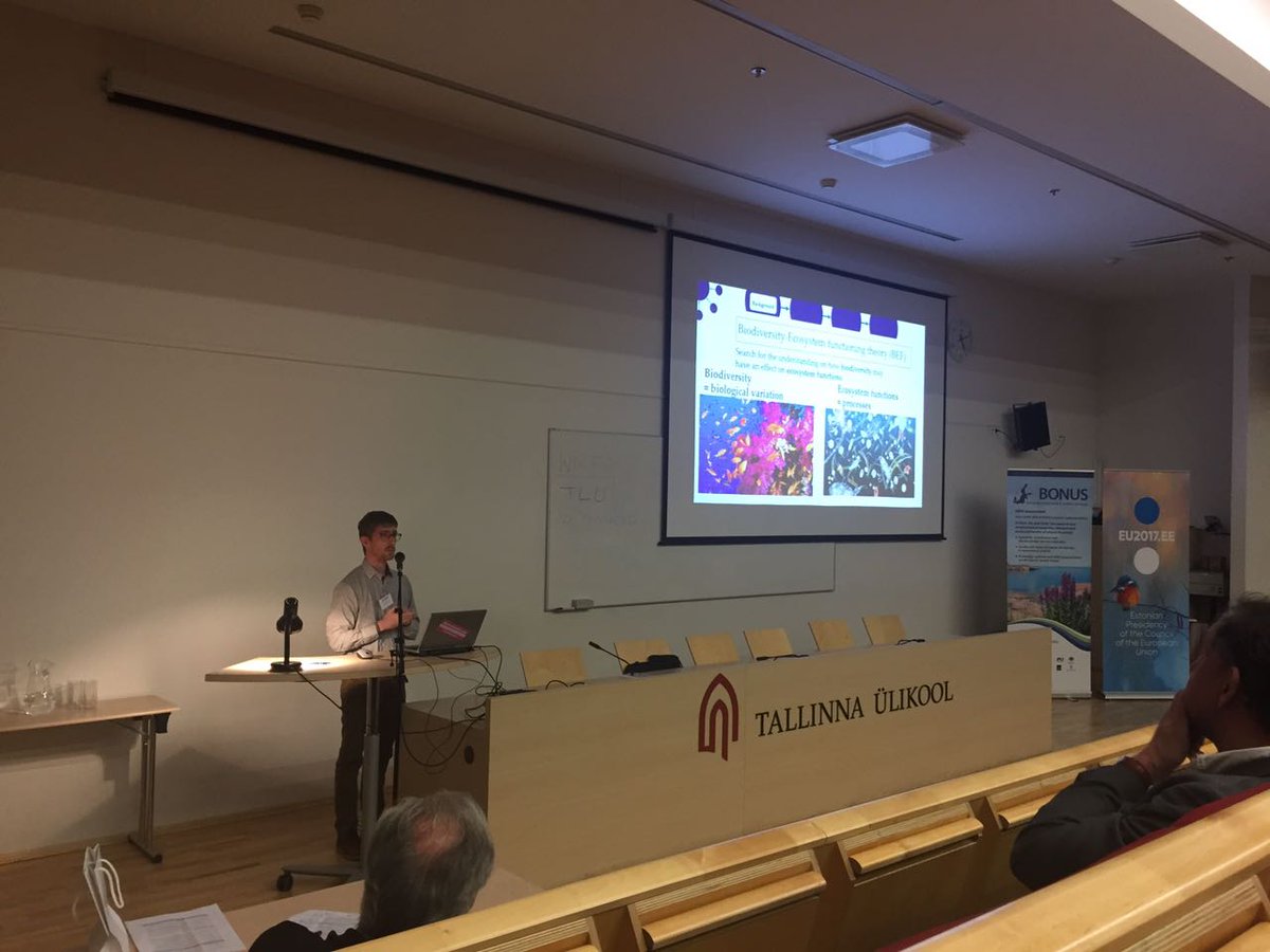 MARmaEDnetwork's tweet image. Our future food web expert just presented insights on his PhD about #biodiversity , #foodwebs, #ecosystemfunctioning  #bonusbaltic #scicomm