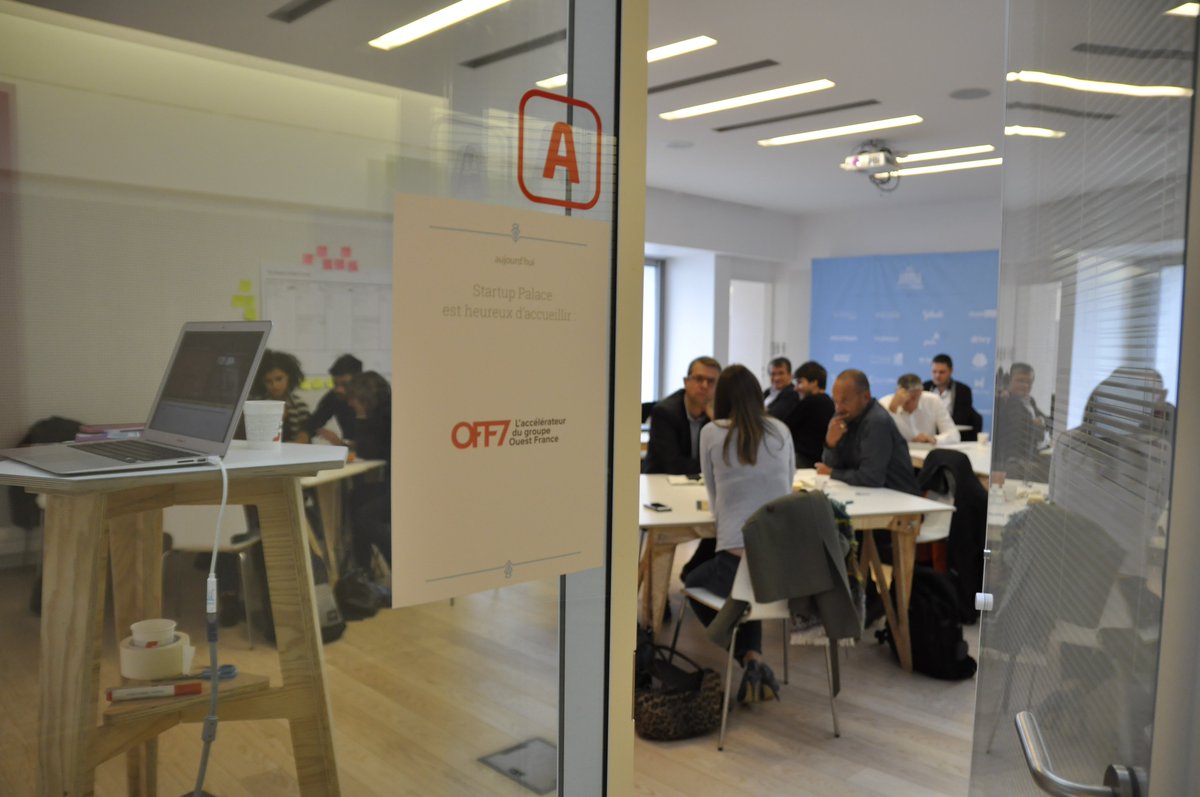C'est déjà demain, présentation de <a href="/off7_/">OFF7</a> l'accélérateur de <a href="/OuestFrance/">Ouest-France</a> au <a href="/Startup_Palace/">Startup Palace</a> eventbrite.fr/e/billets-deco… #nantes #startup #media