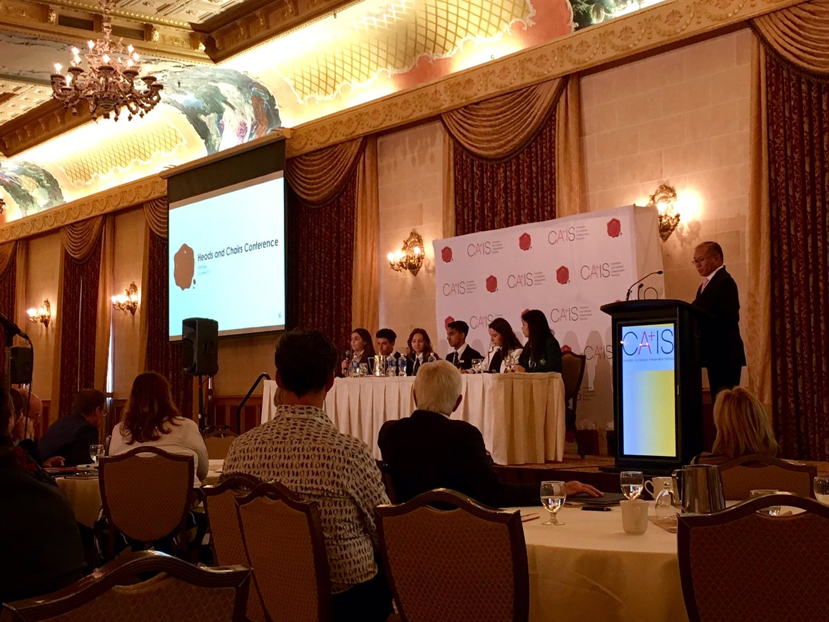MsSarahCraig's tweet photo. Impressive student panel sharing their perspectives about the strengths of independent school education #caispd #cisontario https://t.co/6icJO6gbys