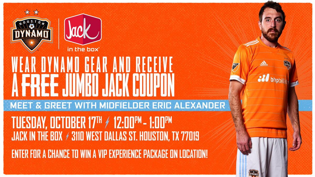 Lunch with @EzDoesIt17 today at @JackBox!  Plus, you can enter to win a VIP experience to an upcoming Dynamo game! https://t.co/yCJNHTwebO