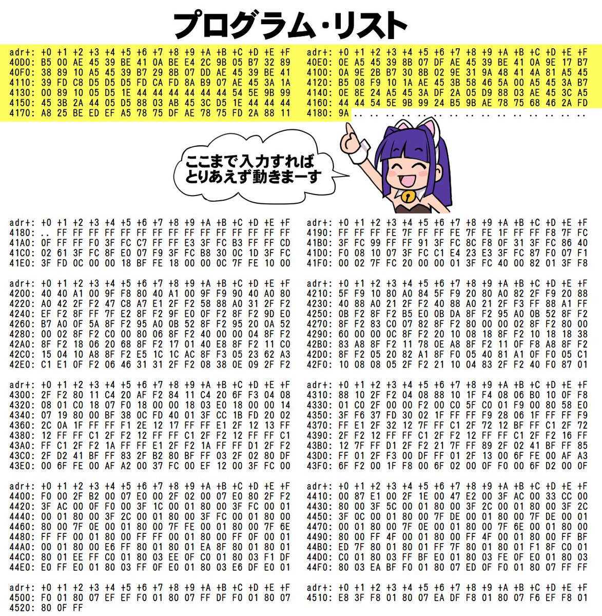 ほいプログラムリスト(PC-1500/1501用) 