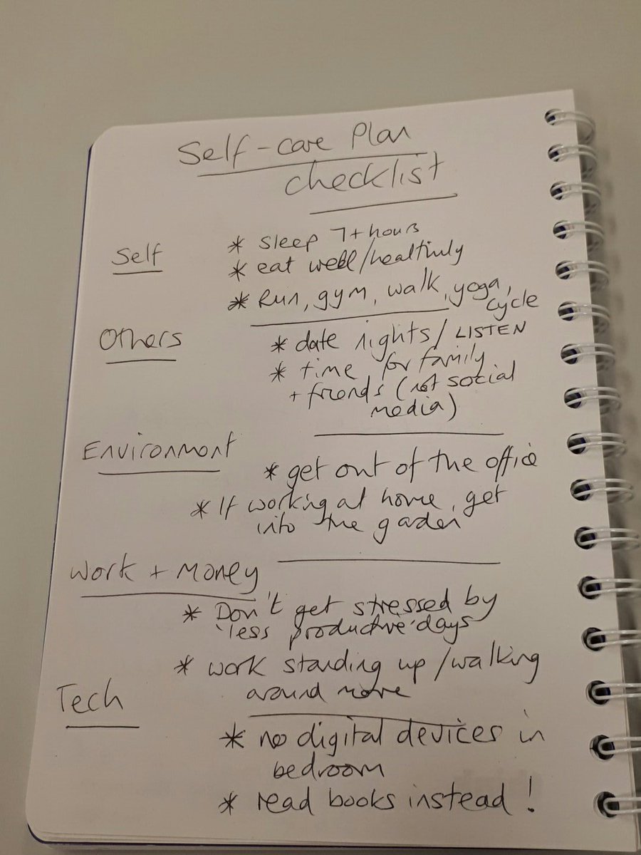 richardsved's tweet photo. My first attempt at a self-care plan checklist. Everyone should have one!
#IFC2017 https://t.co/RYUXzGwrf2