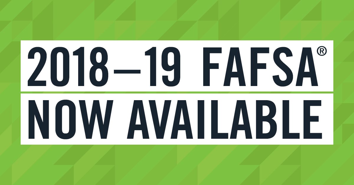 FAFSA's tweet image. HIGH SCHOOL SENIORS: Headed off to college next year? You should fill out the FAFSA ASAP! bit.ly/2ytQJZp #ICYDK