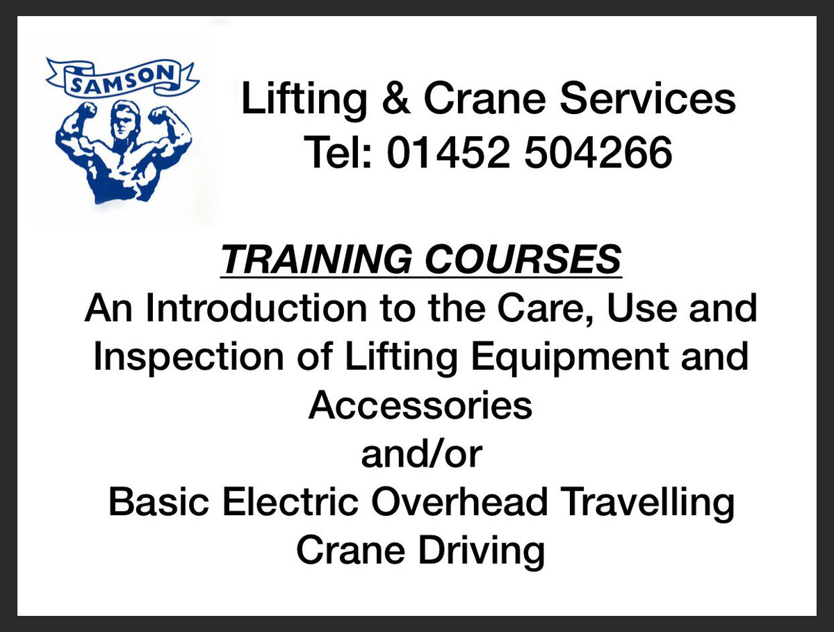 Samson_Lifting's tweet photo. Do your staff need training on Lifting Equipment &amp; Accessories? We offer onsite training with certification.  #Training @UKBusinessRT_ https://t.co/0oE9vEiwyB