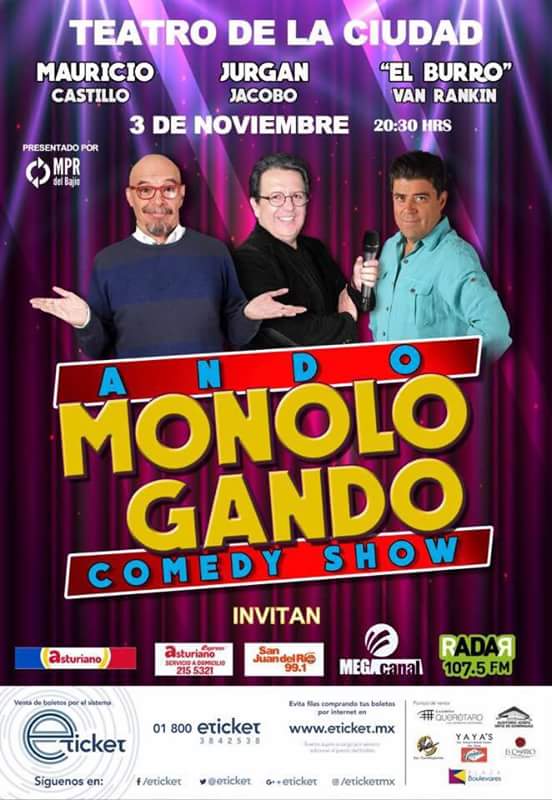 Libia_Isasi's tweet photo. @MCrporti Tres locos en un gran Comedy Show!! No te lo puedes perder 3 Nov 2017 Teatro de la Ciudad #Querétaro #Monologando @mprbajio https://t.co/qpEadfn1EP
