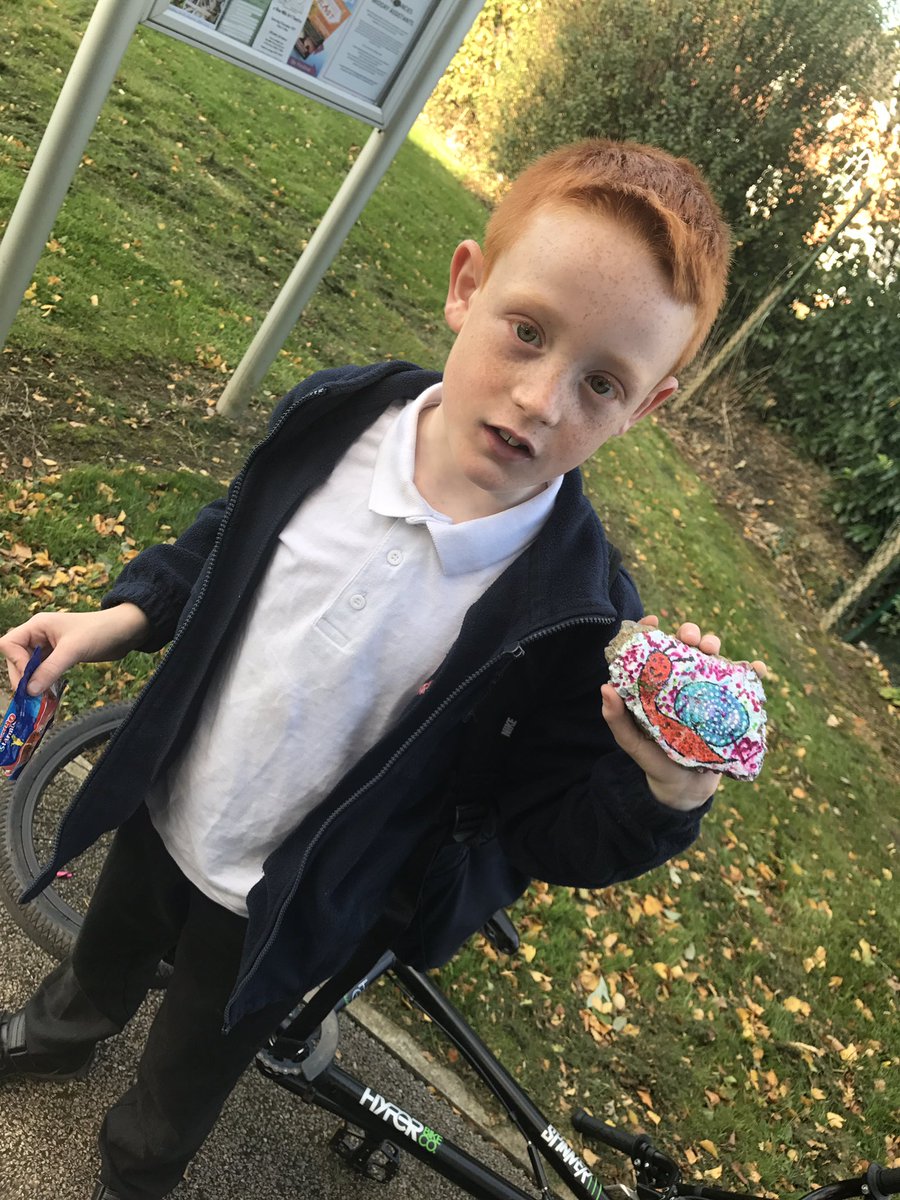 sarah_a_kerr87's tweet photo. @marplerosehill Mj little, year 4cs found this today. Rehidden for someone else to find. #marplerocks #rosehillprimary https://t.co/UKmumEBnlT
