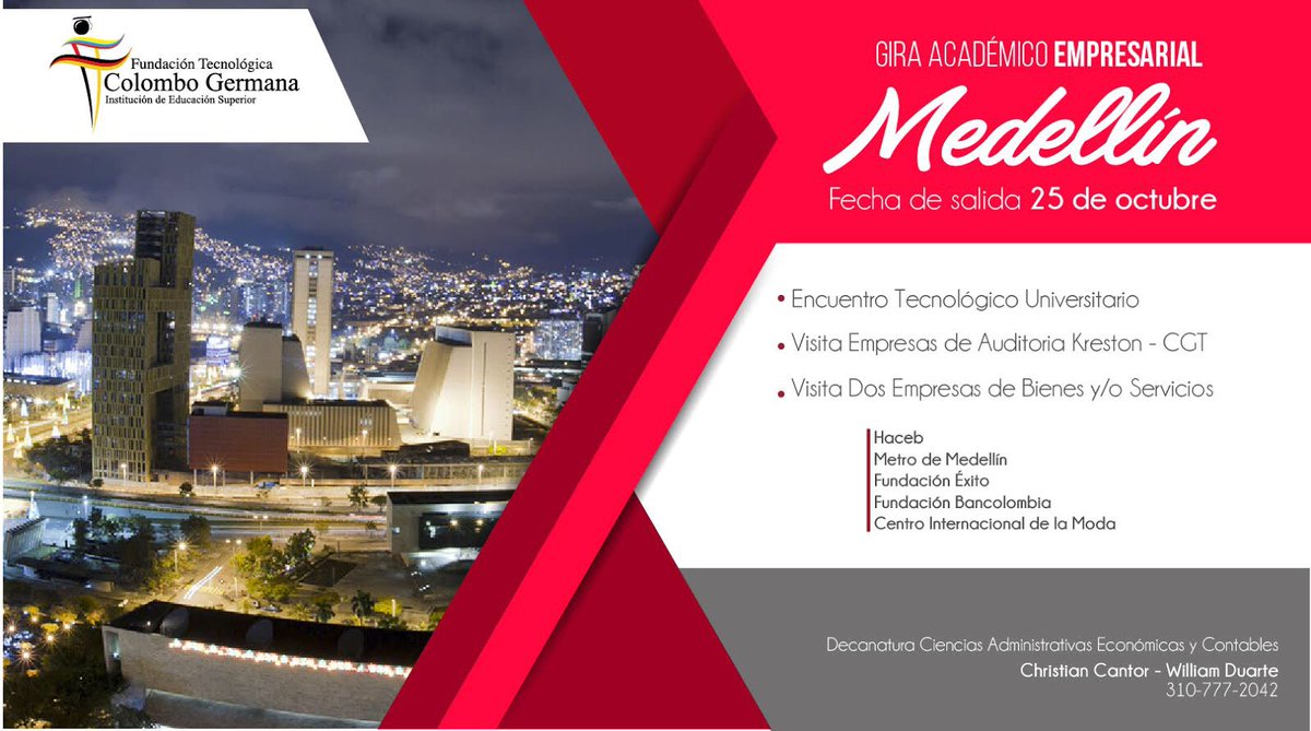UniGermana's tweet photo. Invitación para todas las facultades, visita empresarial. #SomosColombo https://t.co/C2xK9813HW