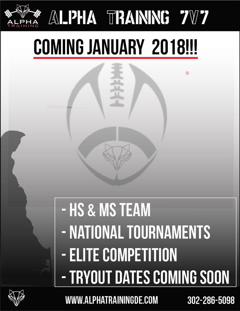 AlphaTrainingDE's tweet photo. Alpha Training will be expanding into the 7v7 circuit competing in national tournaments along the east coast. Spread the Word ! #trainALPHA https://t.co/gPyw5yagq3