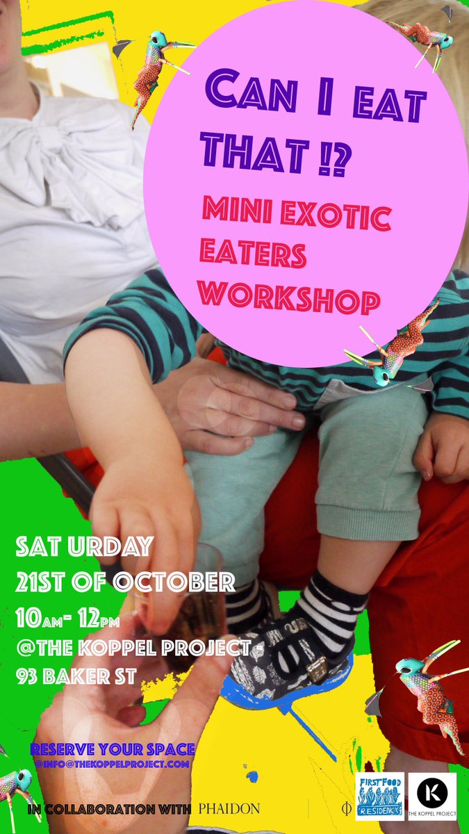 GreerPester's tweet photo. @MNWestminster 21.10.17 Edible art ,cactus ,bugs + storytelling wrkshp for families 10am-12 @KoppelProject 20% off special @Phaidon books! https://t.co/fhKeaoTzRq