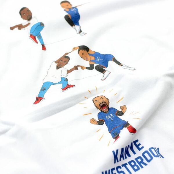 PunStoryShop's tweet photo. Nouveau T-shirt pour fêter le début de la saison NBA qui commence ce soir ! KANYE WESTBROOK ! 🔥🔥🔥Disponible ici : https://t.co/n8cz4l7aUU 😉 https://t.co/azcr3RETQE