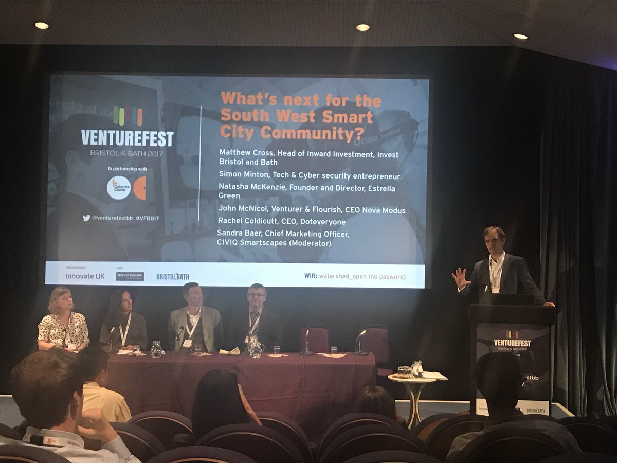 domhonmong's tweet photo. Listening to @matpatcross from @investbrisbath talking about how #Bristol can become the UK’s #SmartCity powerhouse #VFBB17 https://t.co/vx6UGuY7Yi