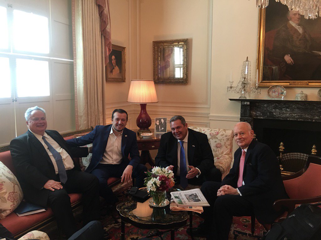 PanosKammenos's tweet photo. Στο Blair House λίγο πριν την επίσκεψη στον Λευκό Οίκο https://t.co/FzcW5BIe57