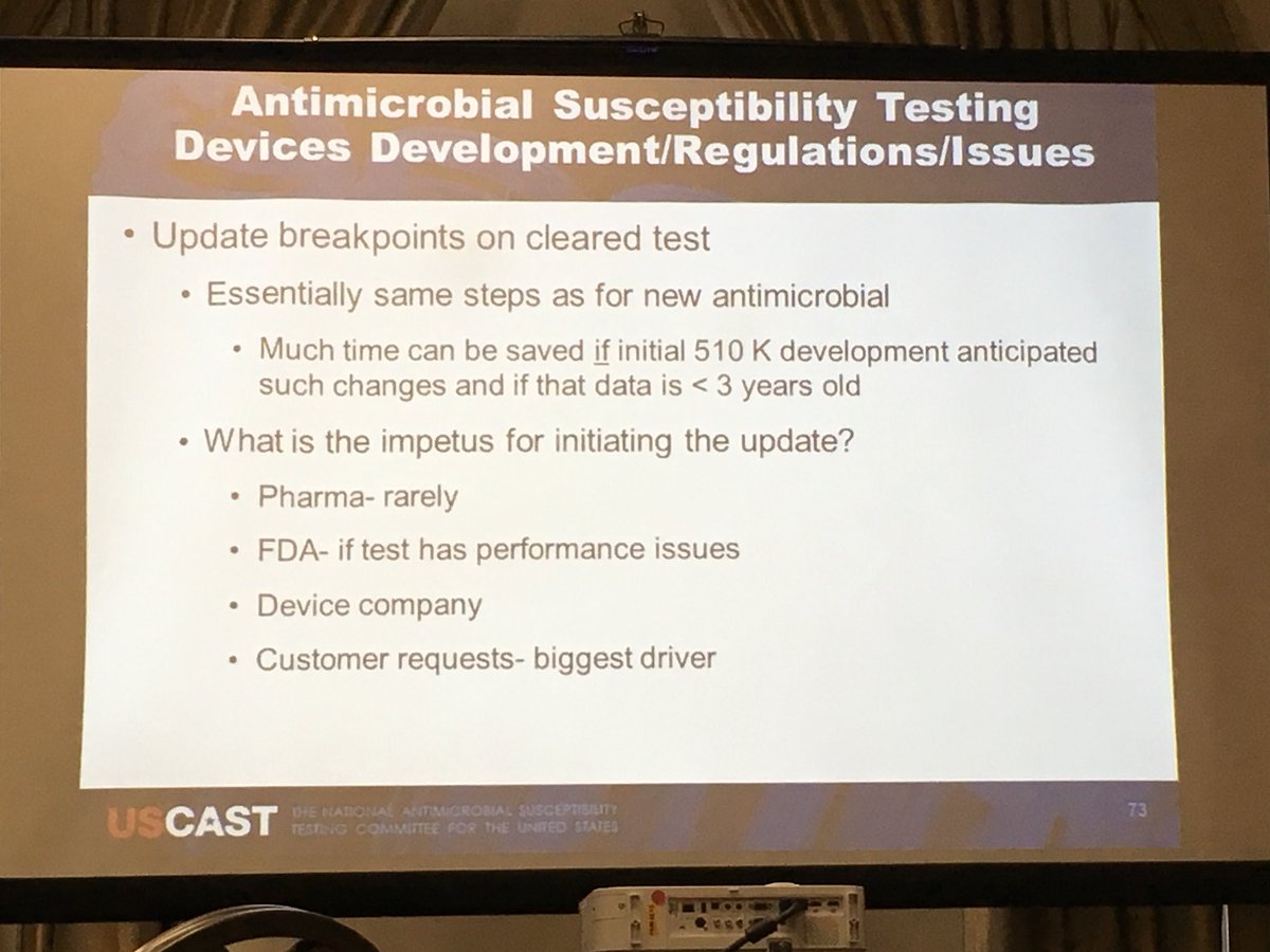 SIDPharm's tweet photo. Important to remember CLSI/USCAST provide independent recs for BPs vs FDA #USCAST https://t.co/hnnvSbVft1