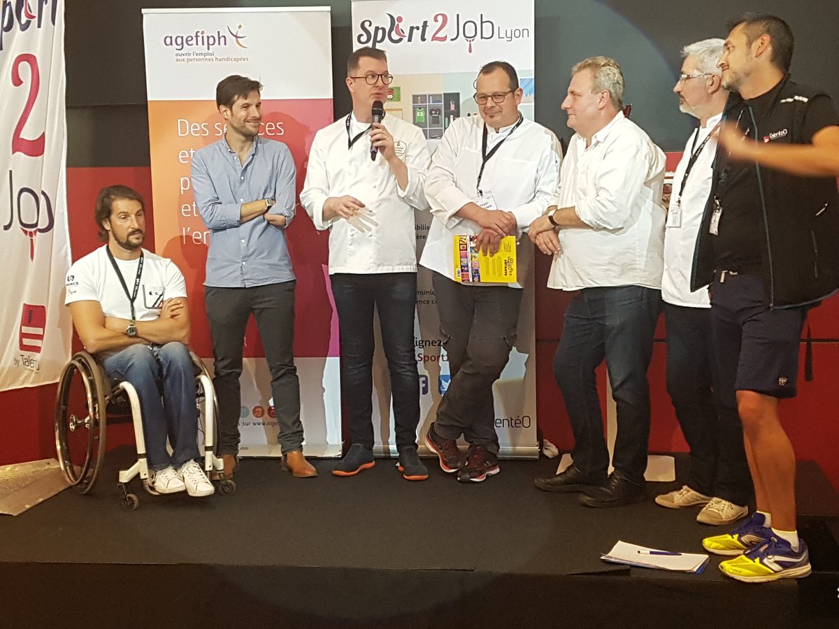 Vaxy69's tweet photo. Les chefs jury du challenge culinaire temoignent sur leur journée #Sport2Job https://t.co/ARTXoj6q08